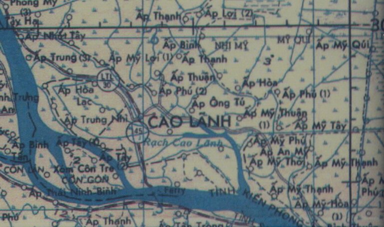 map of vietnam 1969. Map of the Cao Lanh, Vietnam