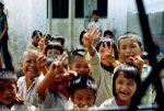 Children at the front gate